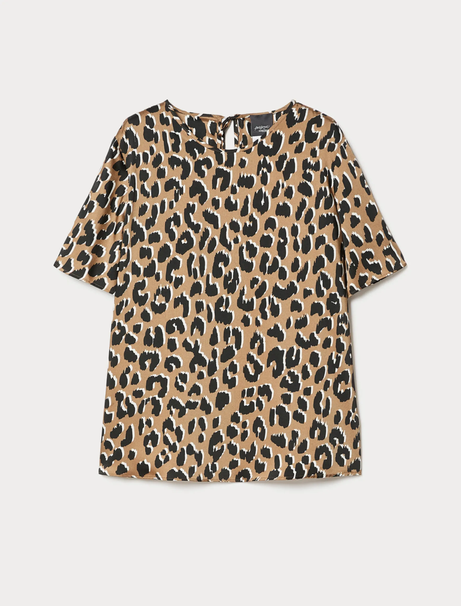 Top in twill stampato - CARAMELLO