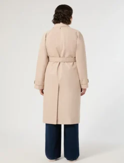 Trench in twill antigoccia - VERDE MUSCHIO