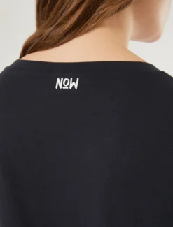 T-shirt in cotone - BLU NOTTE