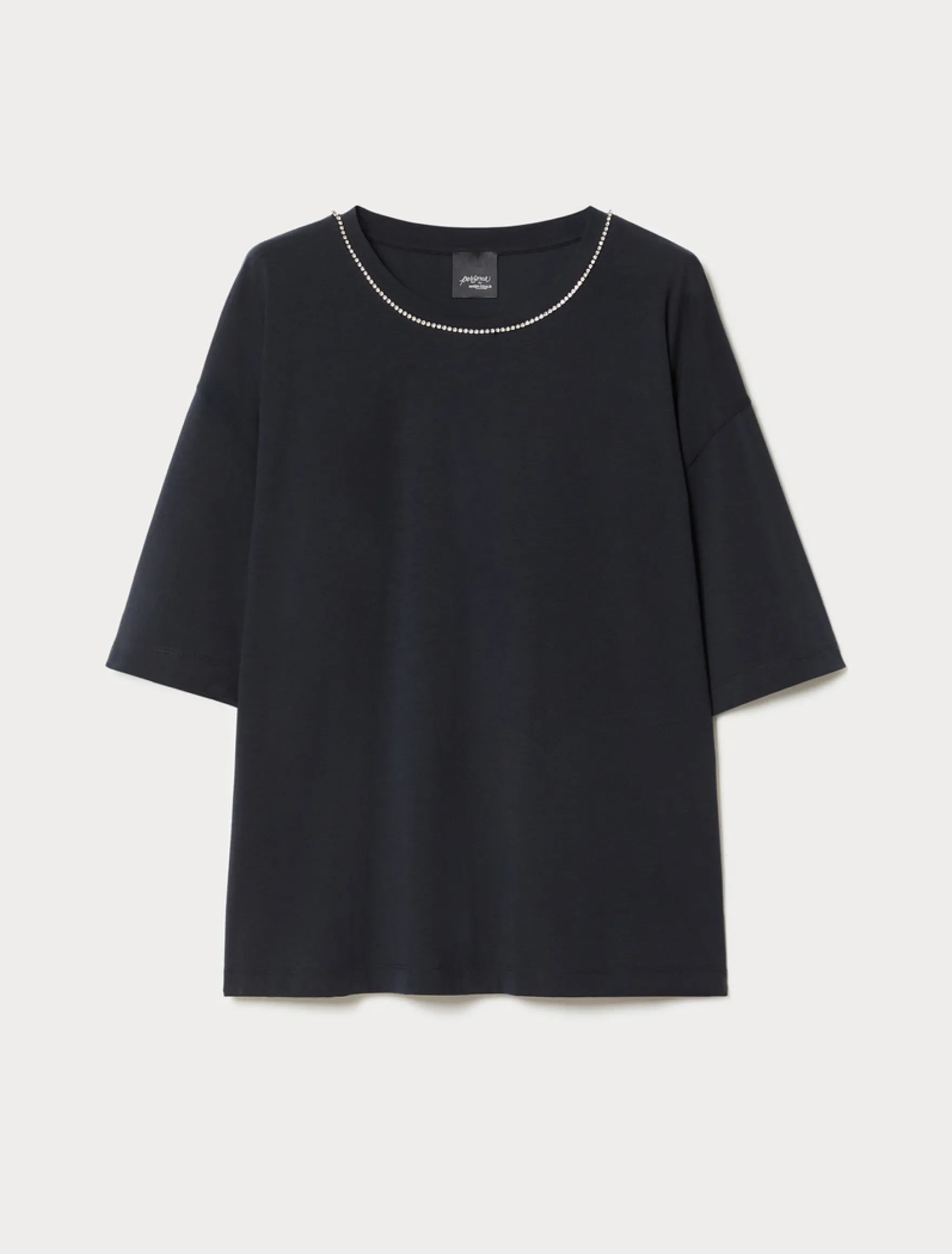 T-shirt in jersey - BLU NOTTE