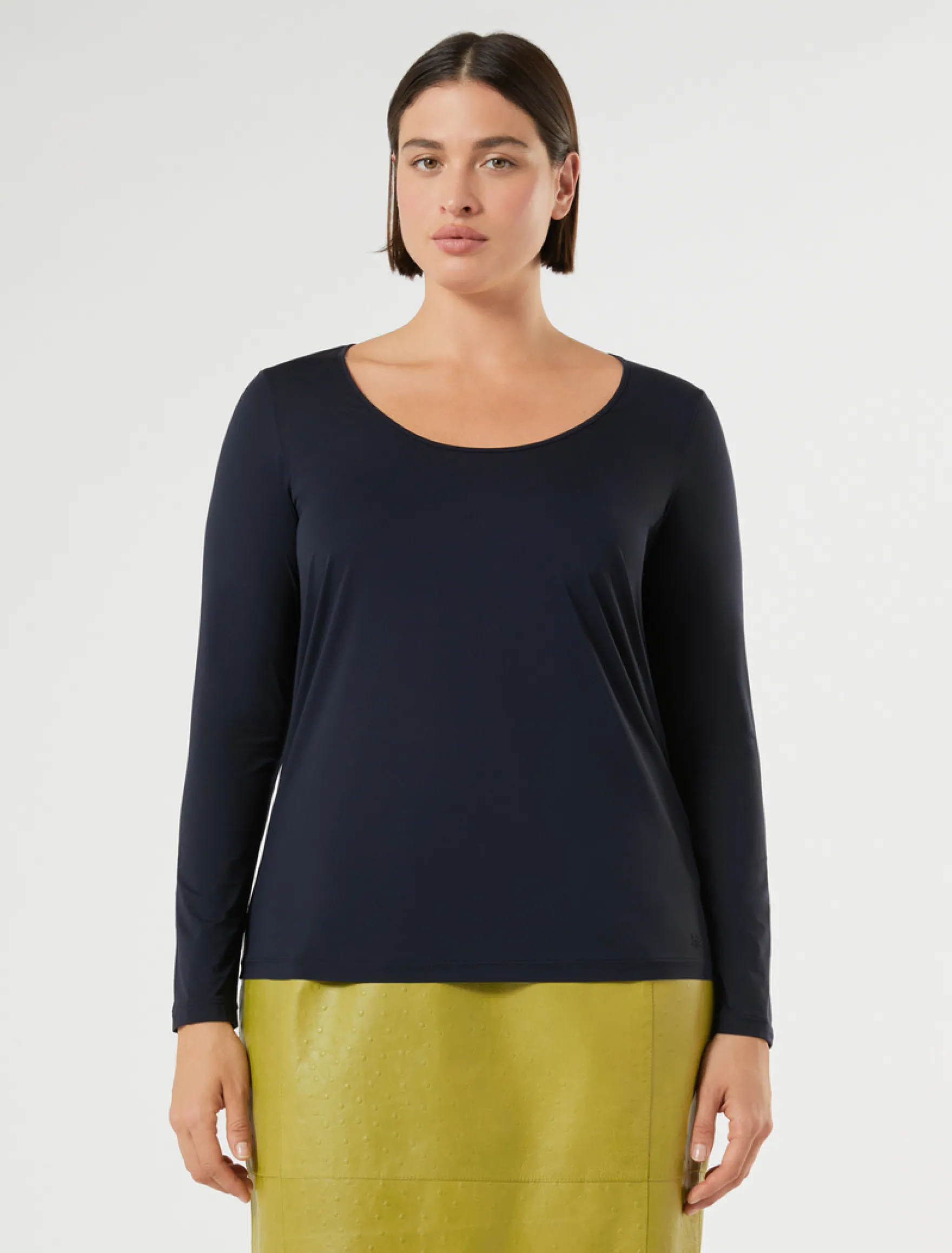 T-shirt in jersey - BLU NOTTE
