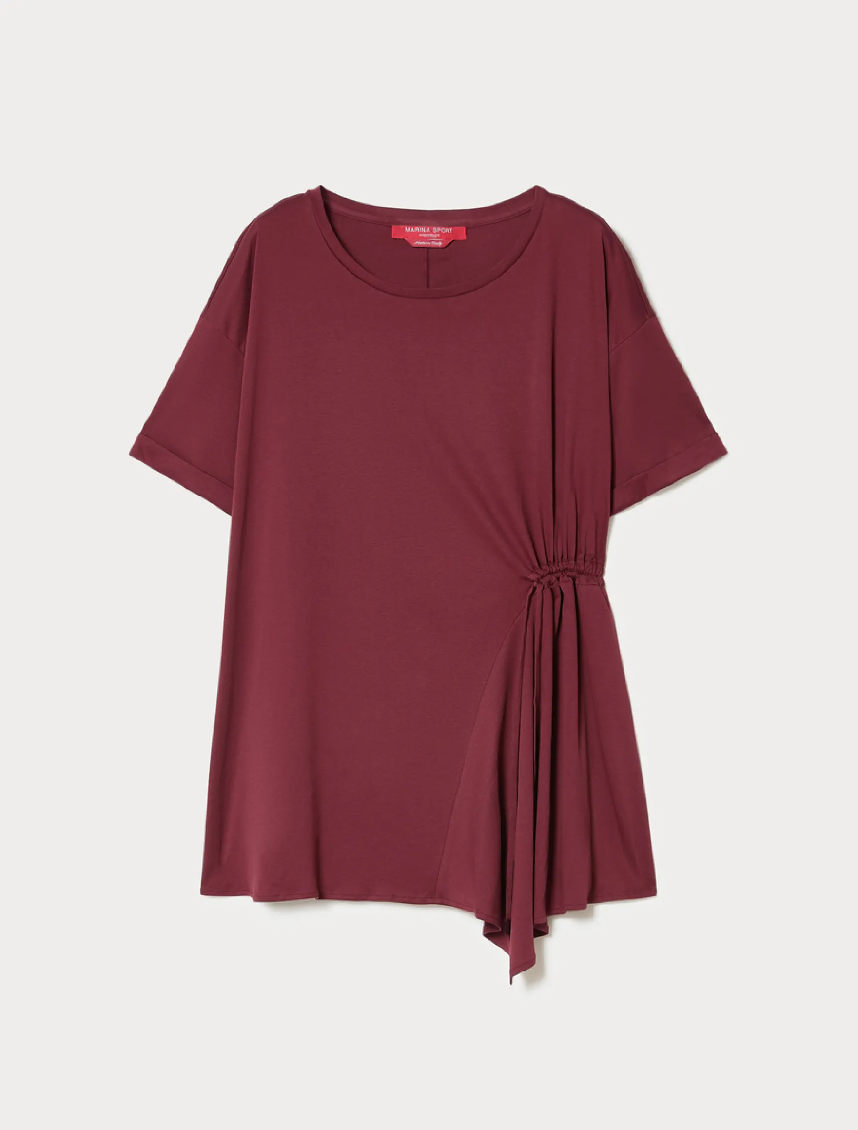 T-shirt in jersey con arricciatura - VINACCIA
