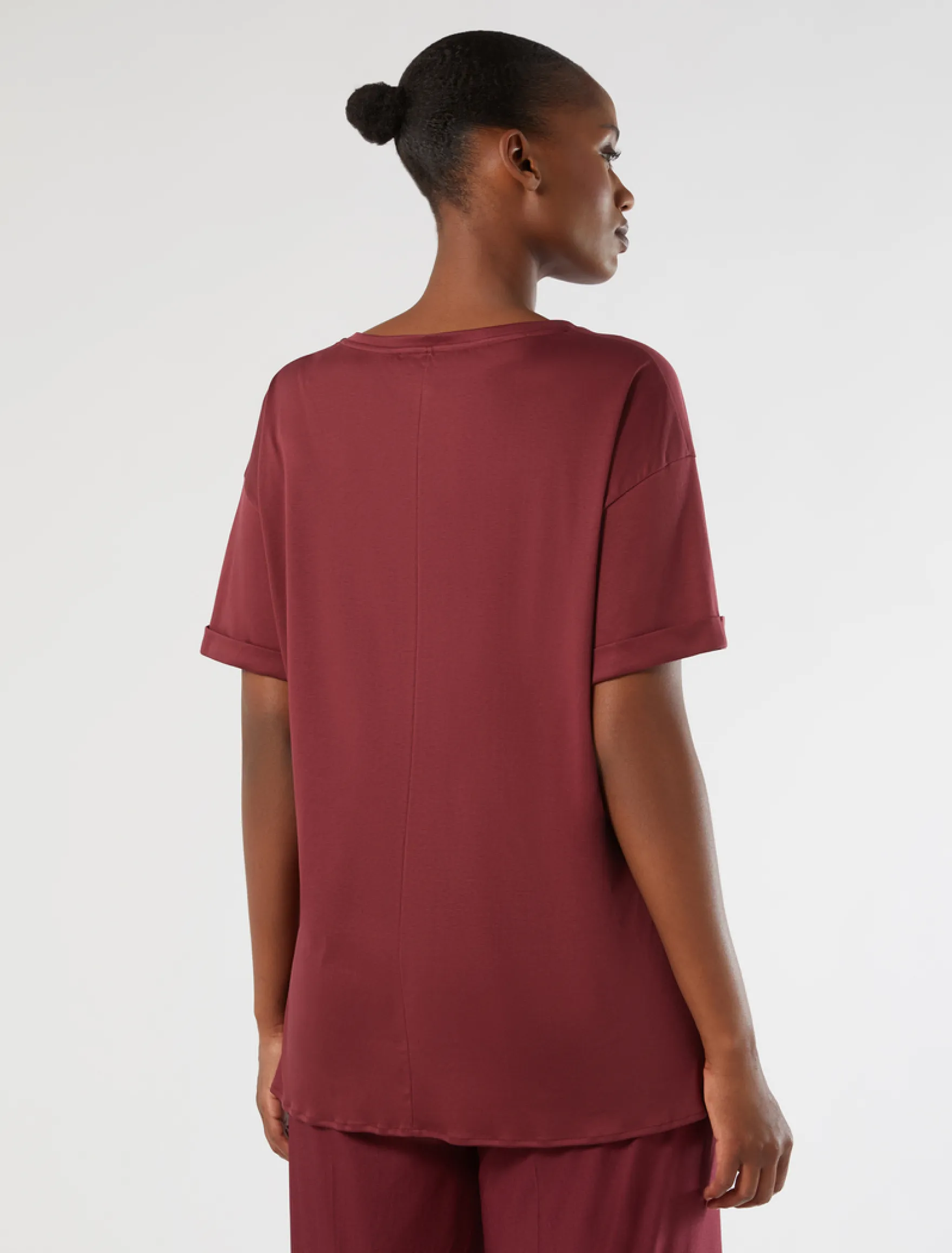T-shirt in jersey con arricciatura - VINACCIA