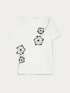 T-shirt in jersey con stampa - BIANCO