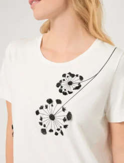 T-shirt in jersey con stampa - BIANCO