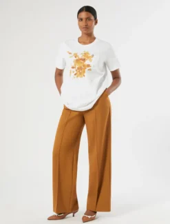 T-shirt in jersey con stampa - BIANCO OTTICO