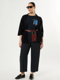 T-shirt in jersey con stampa - BLU NOTTE
