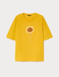 T-shirt in jersey con stampa - MIELE