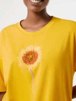 T-shirt in jersey con stampa - MIELE