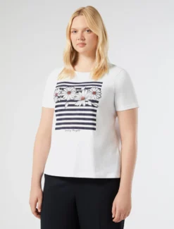 T-shirt in jersey di cotone - BIANCO OTTICO