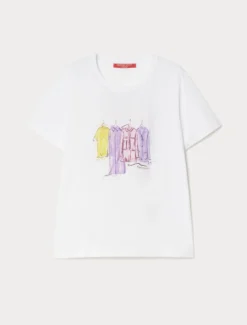 T-shirt in jersey di cotone - BIANCO OTTICO