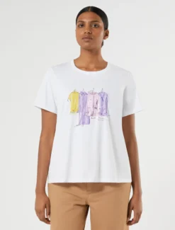T-shirt in jersey di cotone - BIANCO OTTICO