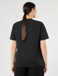 T-shirt in jersey di cotone - NERO