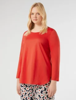 T-shirt in jersey di cotone - ROSSO
