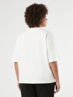 T-shirt in jersey di cotone stampato - BIANCO