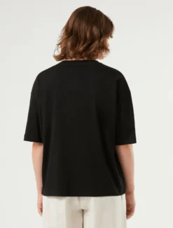 T-shirt in jersey di cotone stampato - NERO
