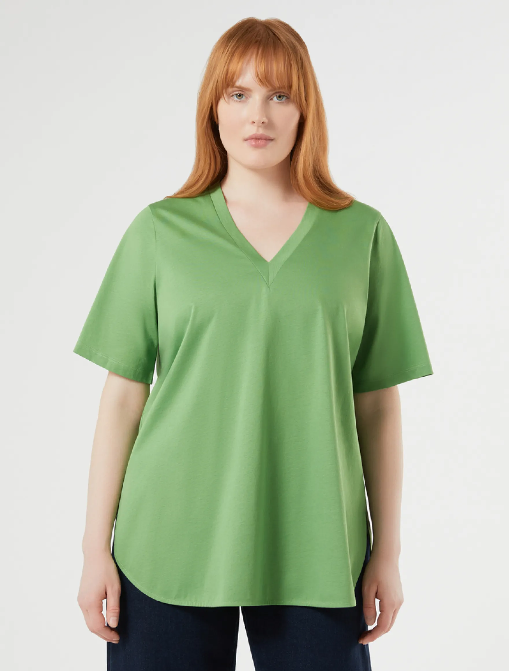T-shirt in jersey di cotone - VERDE