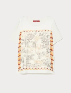 T-shirt in jersey di viscosa - AVORIO