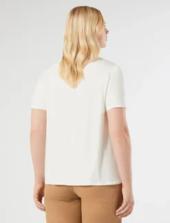 T-shirt in jersey di viscosa - AVORIO