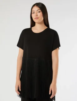 T-shirt in jersey interlock - NERO