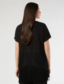 T-shirt in jersey interlock - NERO