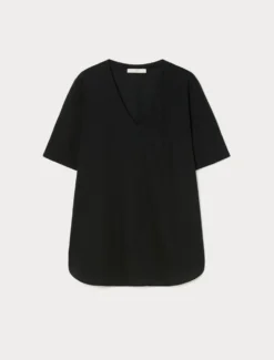 T-shirt in jersey interlock - NERO