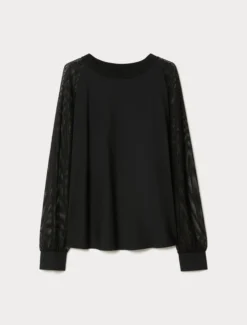 T-shirt in jersey - NERO