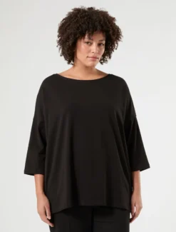 T-shirt in jersey - NERO