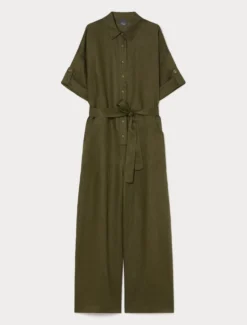 Tuta in lino - VERDE KAKI